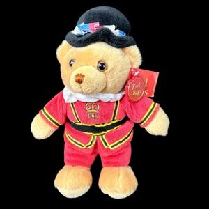 Keel Toys Teddy Bear Plush British Royal Guard London Beefeater Red Stuffed 14"